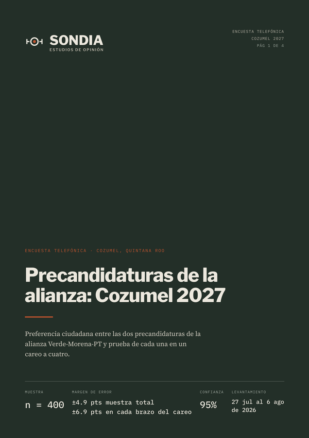 Portada del estudio de Cozumel 2027